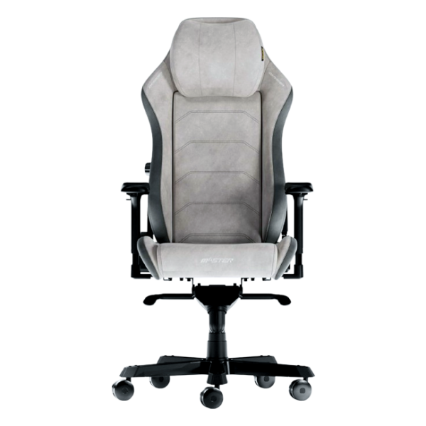 DXRacer White and Grey Master Chair - Fabric