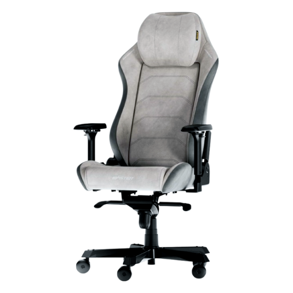 DXRacer White and Grey Master Chair - Fabric