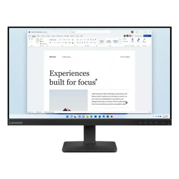Lenovo- 23,8" L24-4E, IPS, 4mc, 100 hz, FHD (1920x1080), HDMI 1.4, VGA