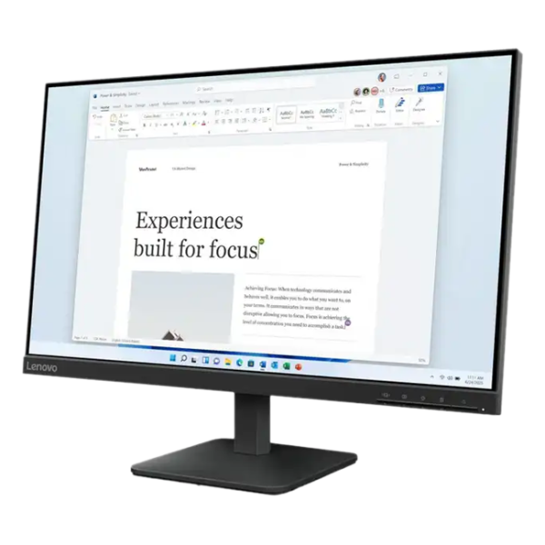 Lenovo- 23,8" L24-4E, IPS, 4mc, 100 hz, FHD (1920x1080), HDMI 1.4, VGA