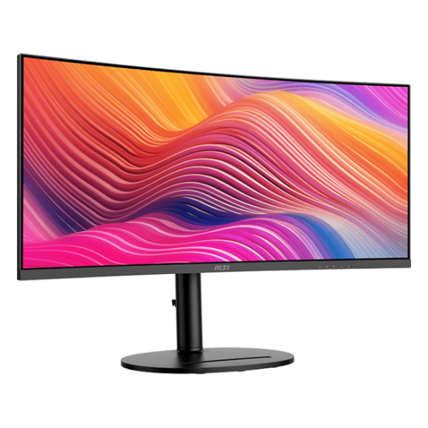 MSI - 34" Modern MD342CQP Curved Gaming Monitor, VA, 1mc, 120hz, UWQHD (3440x1440), HDMI+DP+TypeC, Speaker, HAS, Black