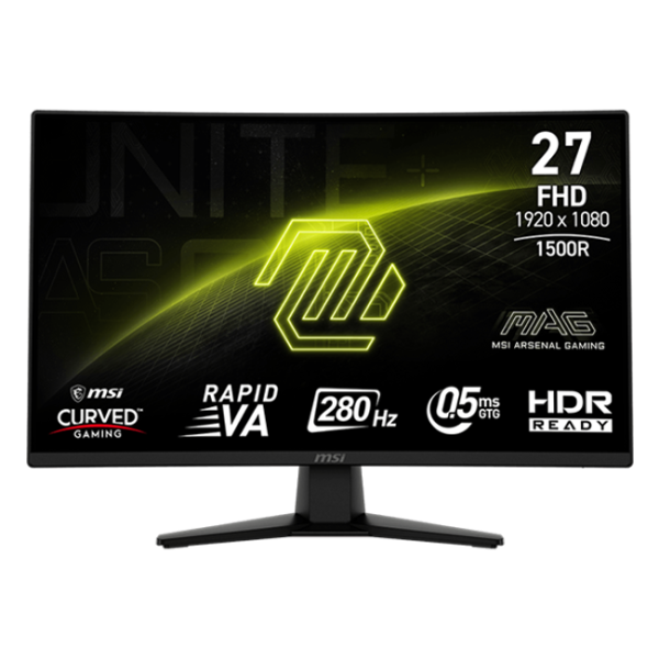 MSI - 27" MAG 274CXF Gaming Monitor, VA, 0,5mc, 280hz, FHD (1920x1080), HDMI+DP, Black