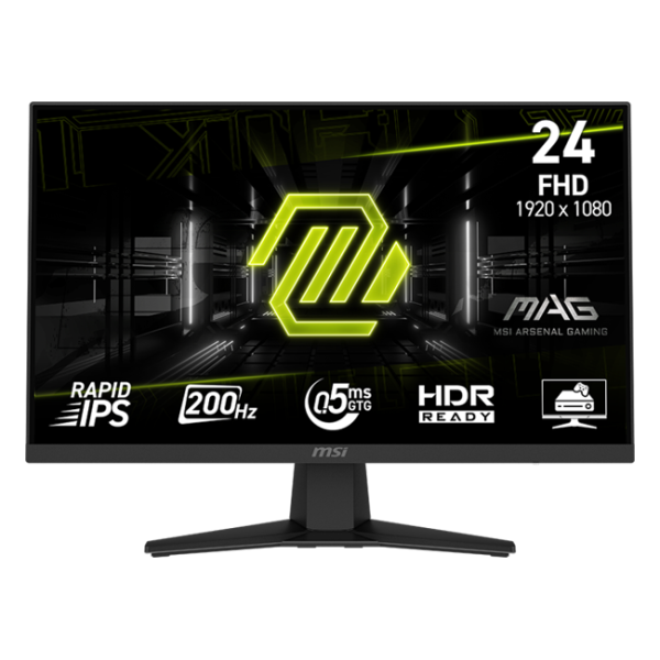 MSI - 27" MAG 244F Gaming Monitor, IPS, 0,5mc, 200hz, FHD (1920x1080), HDMI+DP, Black