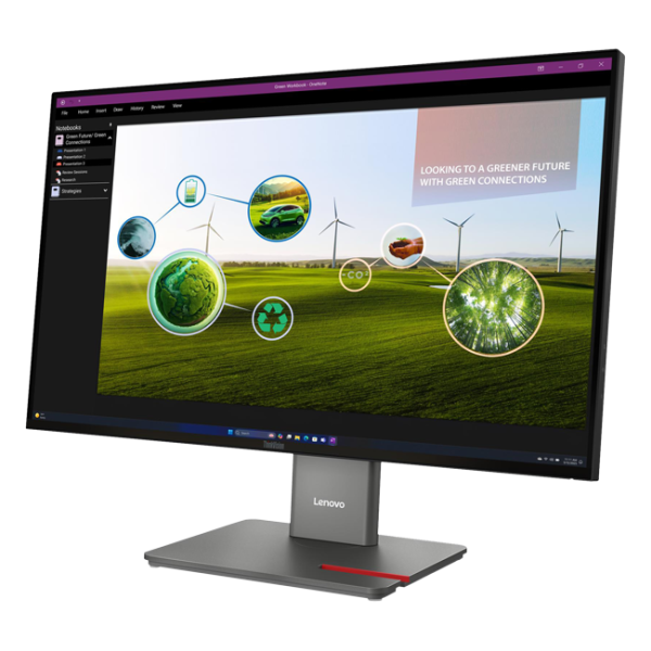 Lenovo - 27" P27Q-40 Monitor, IPS, 120Hz, 4mc, 2K QHD (2560x1440), 3x TypeA+TypeC+HDMI+2x DP+USB-B