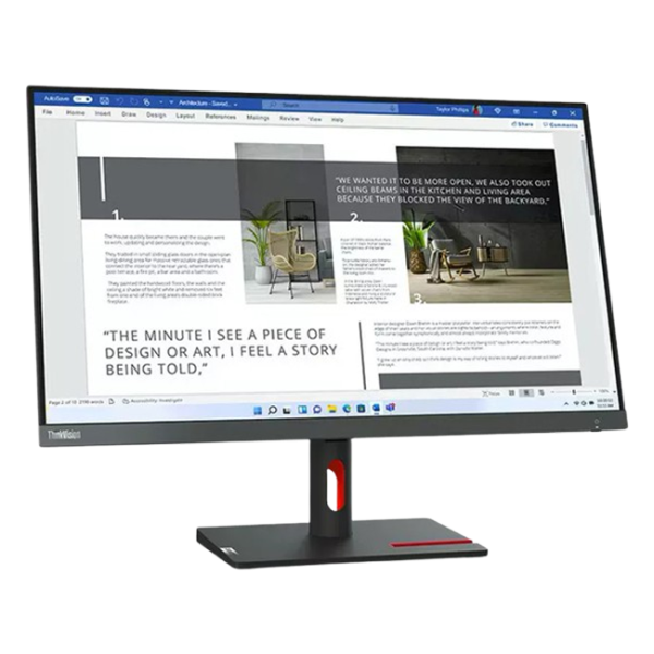 Lenovo - 27" ThinkVision S27i-30 Monitor, IPS, 100Hz, 4mc, FHD(1920x1080), 2x HDMI+VGA, Storm Grey