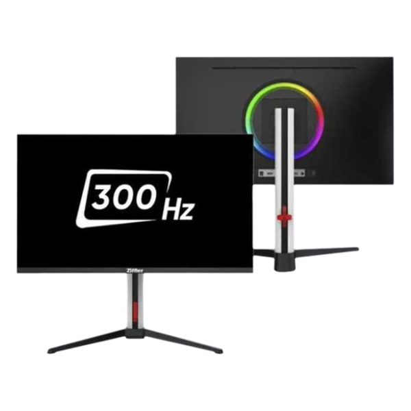 ZIFFLER 27B3000-27" Flat Gaming monitor (HDMI+DP+DC+USB) VA  panel  300hz RGB HAS stand Black