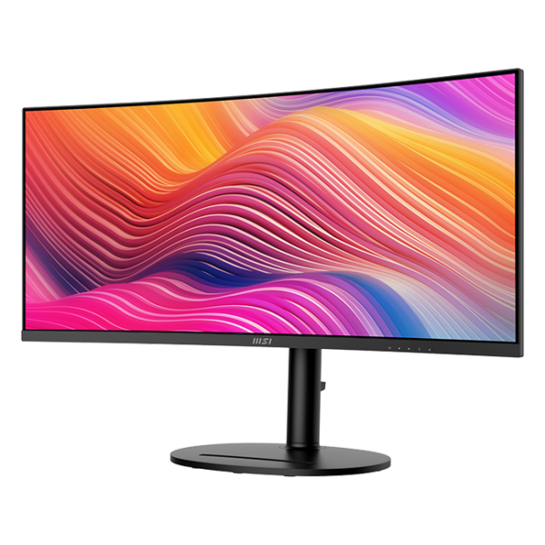 MSI - 34" Modern MD342CQP Curved Gaming Monitor, VA, 1mc, 120hz, UWQHD (3440x1440), HDMI+DP+TypeC, Speaker, HAS, Black