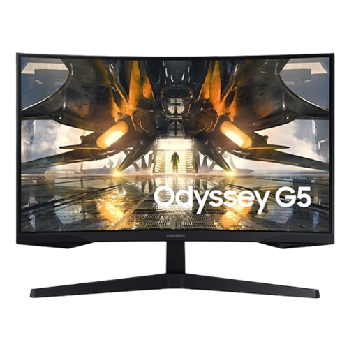 Samsung - 27" LS27AG550EPXUZ Odyssey G5 Curved Gaming Monitor, IPS, 165Hz, 1mc, QHD (2560x1440), HDMI