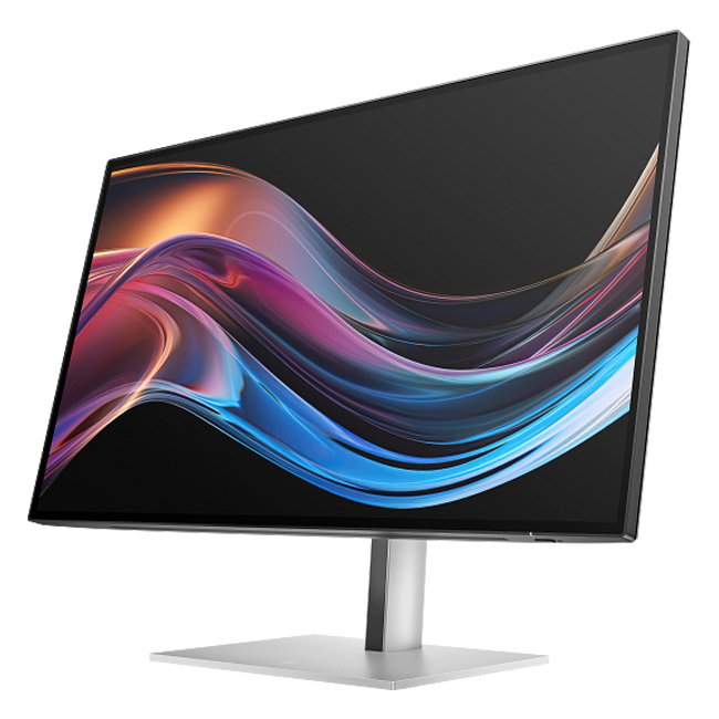 HP - 27" Series 7 Pro 727PK 4K Monitor, IPS, 5mc, 60Hz, HDMI, DP, Type-C, UHD (3840 x 2160), Black-Silver