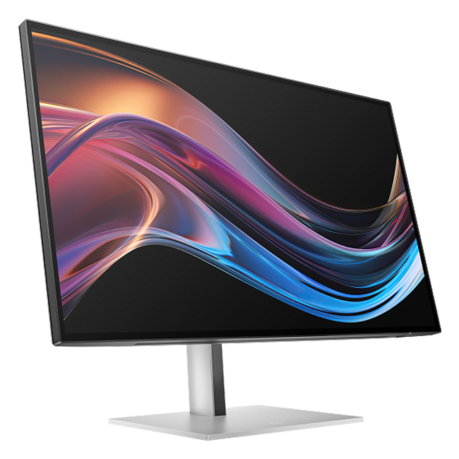 HP - 27" Series 7 Pro 727PK 4K Monitor, IPS, 5mc, 60Hz, HDMI, DP, Type-C, UHD (3840 x 2160), Black-Silver
