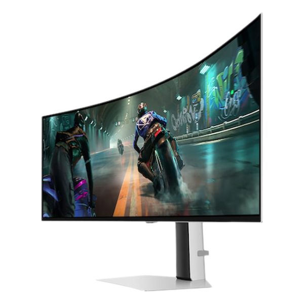 Samsung - 49" Odyssey LS49DG910SIXCI Curved Monitor, OLED, 5мс, 144Hz, DQHD (5120x1440), HDMI+DP+Type-C, Silver