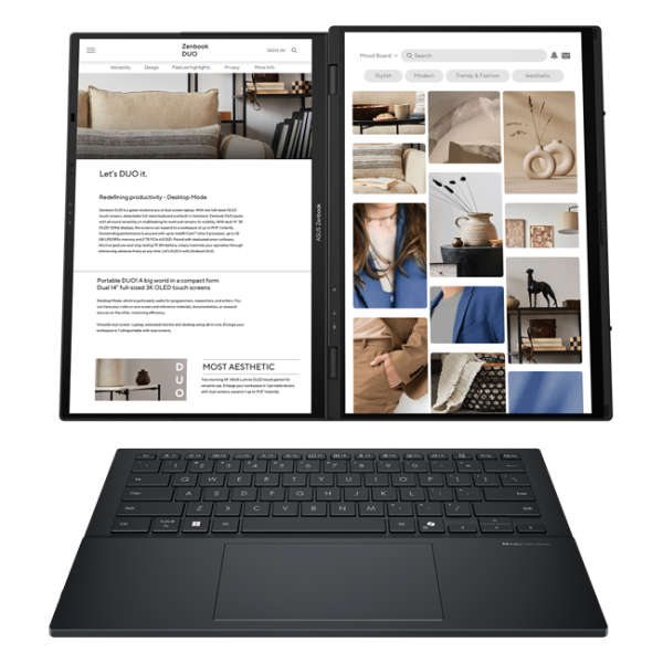 ASUS Zenbook Duo UX8406CA<br> <span style="color: #ff0000;"> Intel Core Ultra 9-285H| DDR5 32GB| SSD 1TB| 14.0" FHD OLED| Intel Arc Graphics| Backlit| Win11H| RU| Black