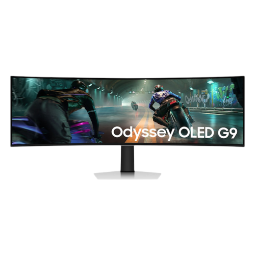 Samsung - 49" Odyssey LS49DG910SIXCI Curved Monitor, OLED, 5мс, 144Hz, DQHD (5120x1440), HDMI+DP+Type-C, Silver