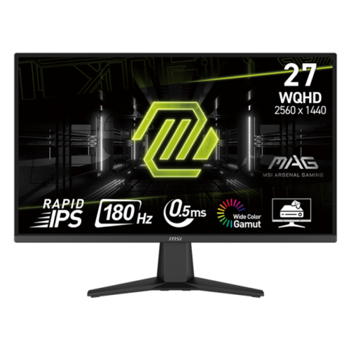 MSI - 27" MAG 275QF Gaming Monitor, IPS, 0,5mc, 180hz, WQHD (2560x1440), HDMI+DP, Black